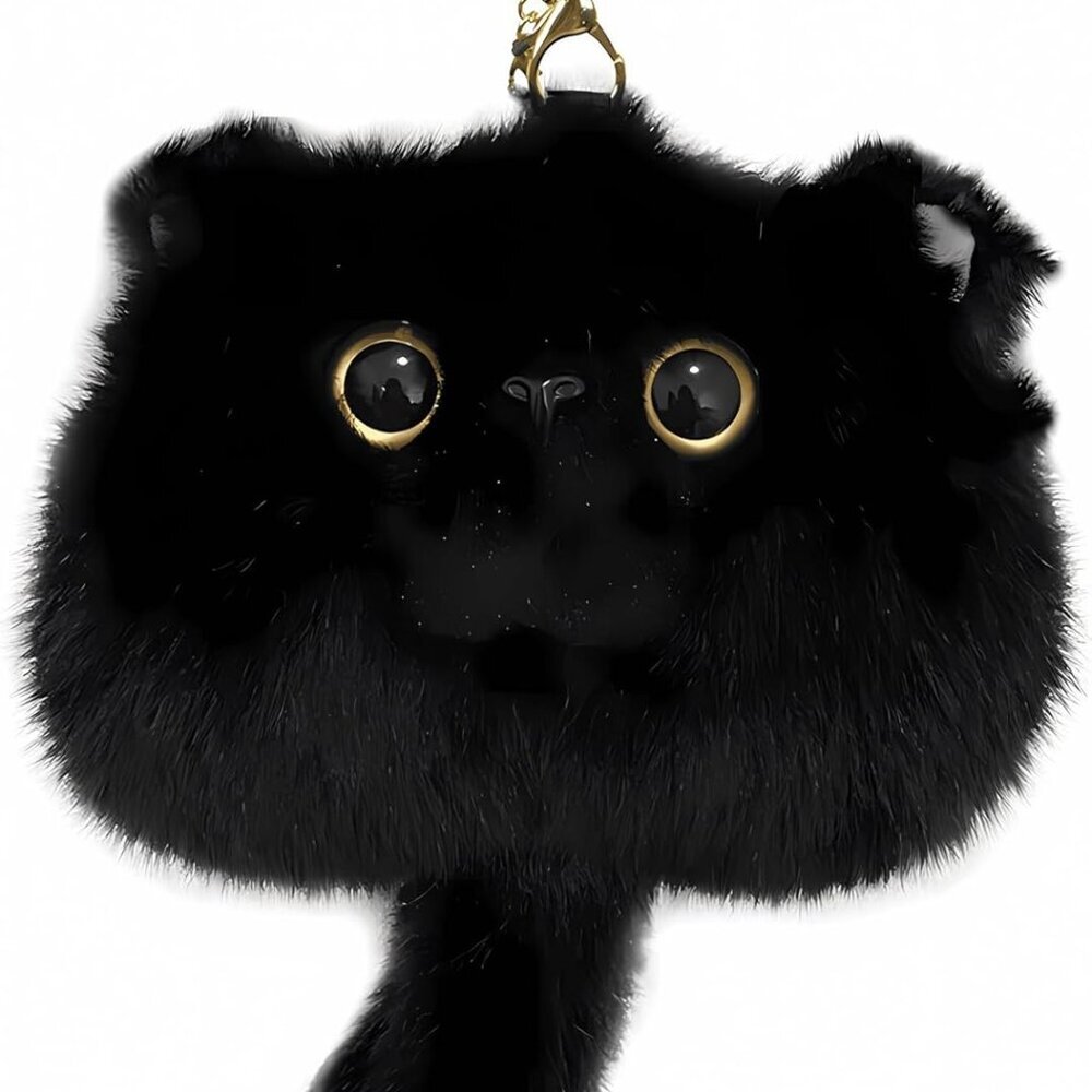 Cat Plush Coin Purse Keychain Ladies Cute Animal Kawaii Car Keychain Plush Ornam